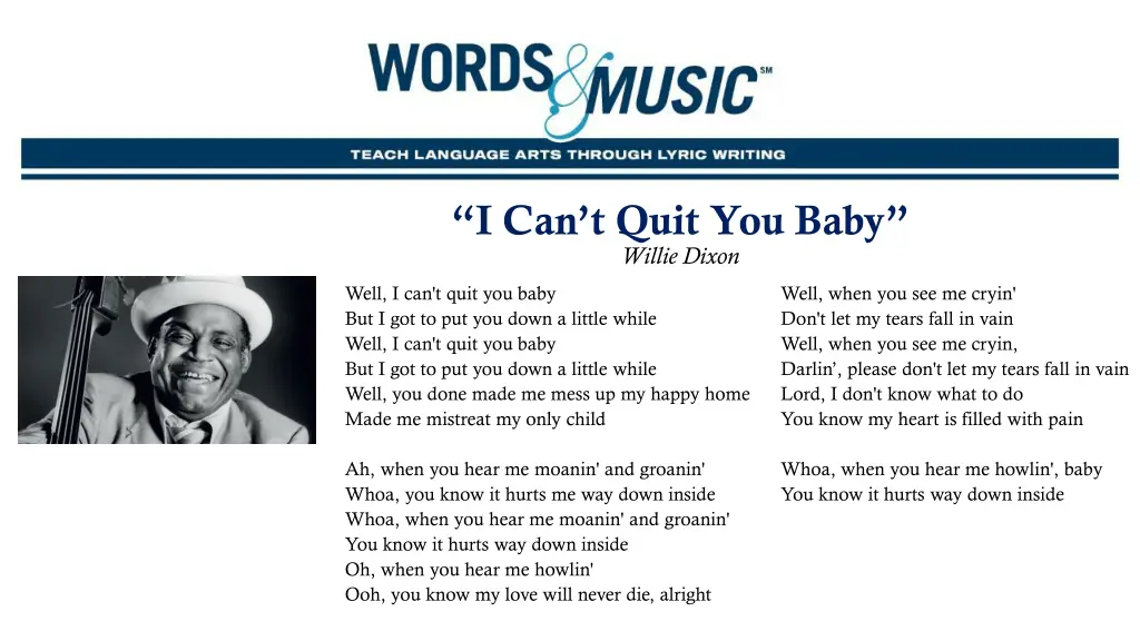 i can t quit you baby willie dixon