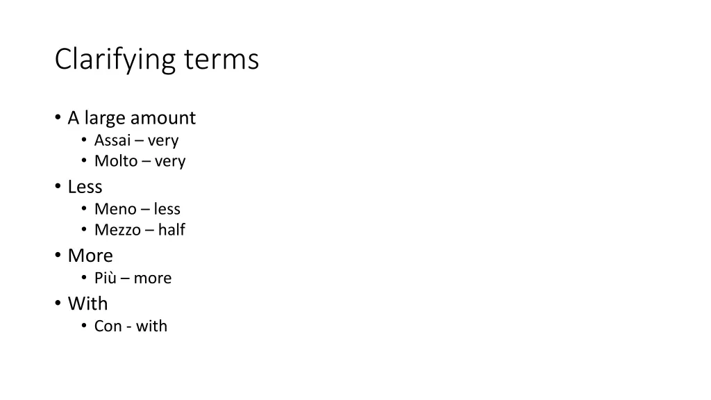 clarifying terms 1