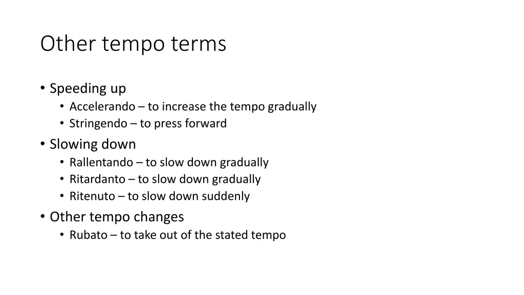 other tempo terms