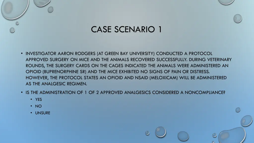 case scenario 1