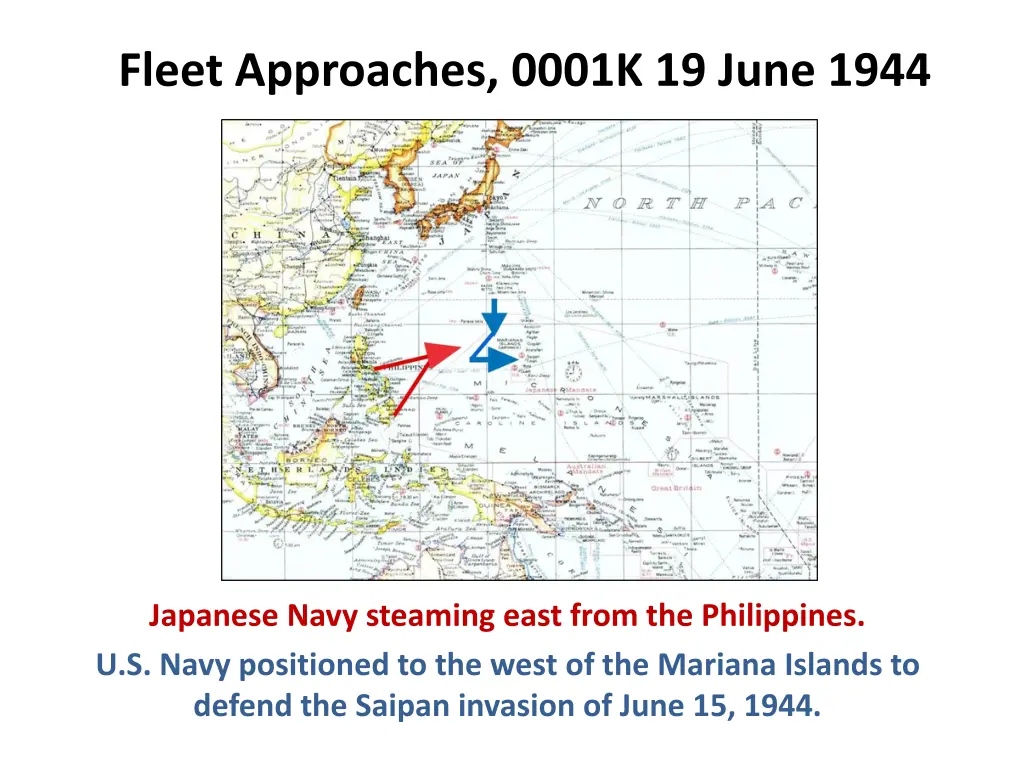 fleet approaches 0001k 19 june 1944