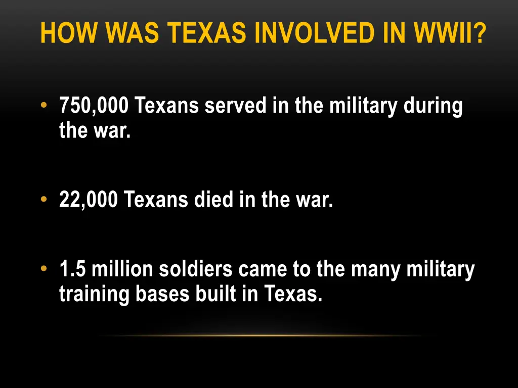 how was texas involved in wwii