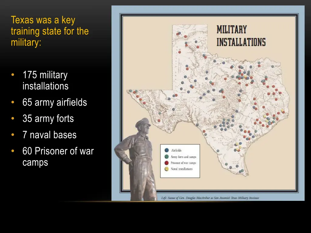 texas was a key training state for the military