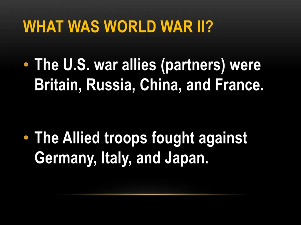 what was world war ii 1