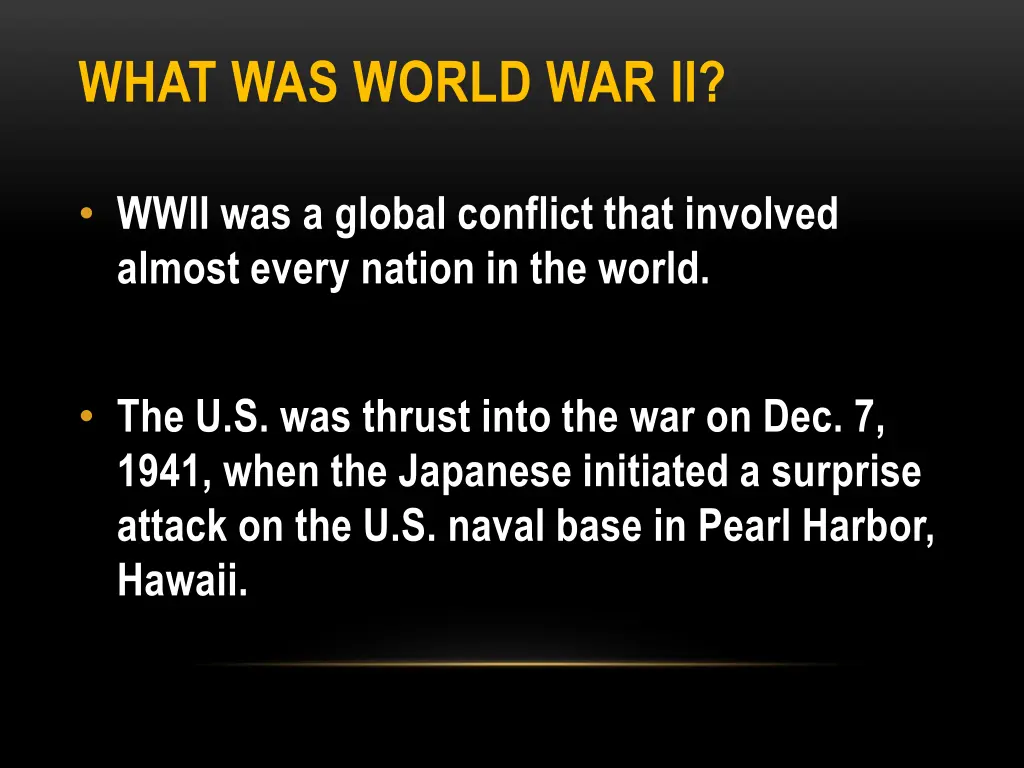 what was world war ii