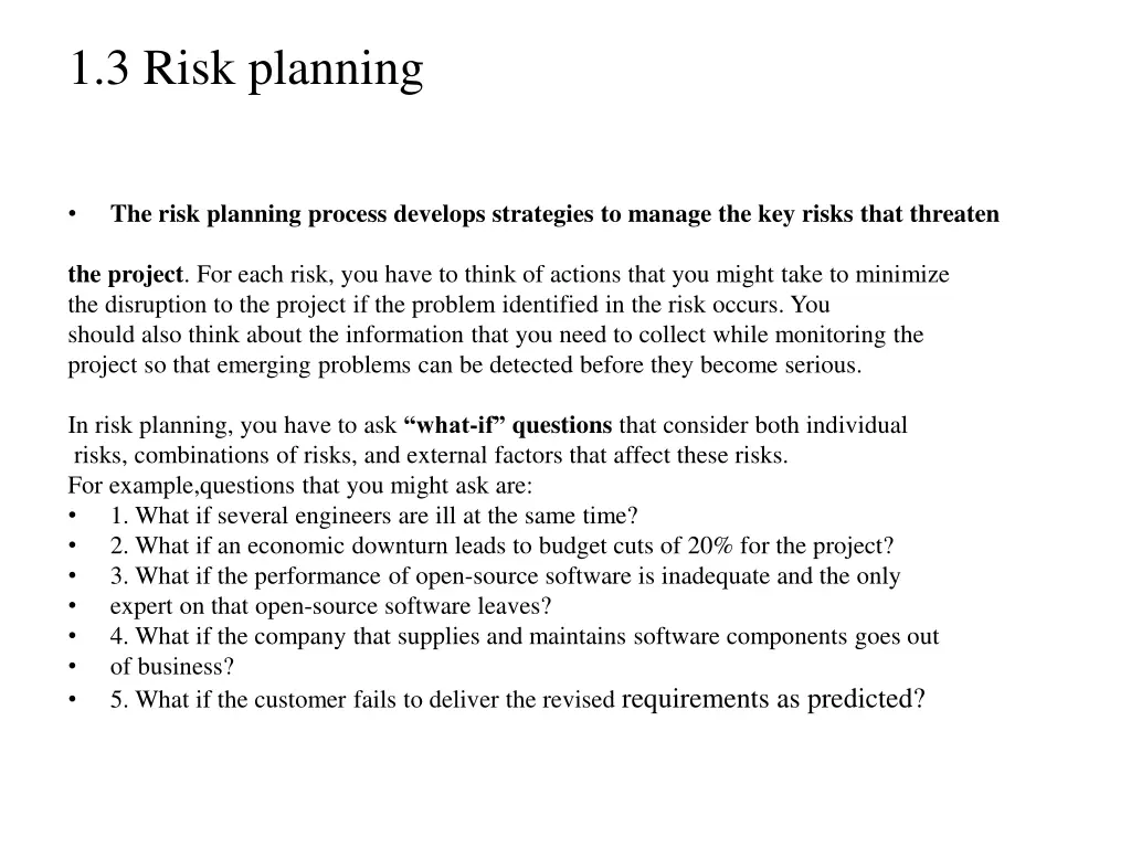 1 3 risk planning