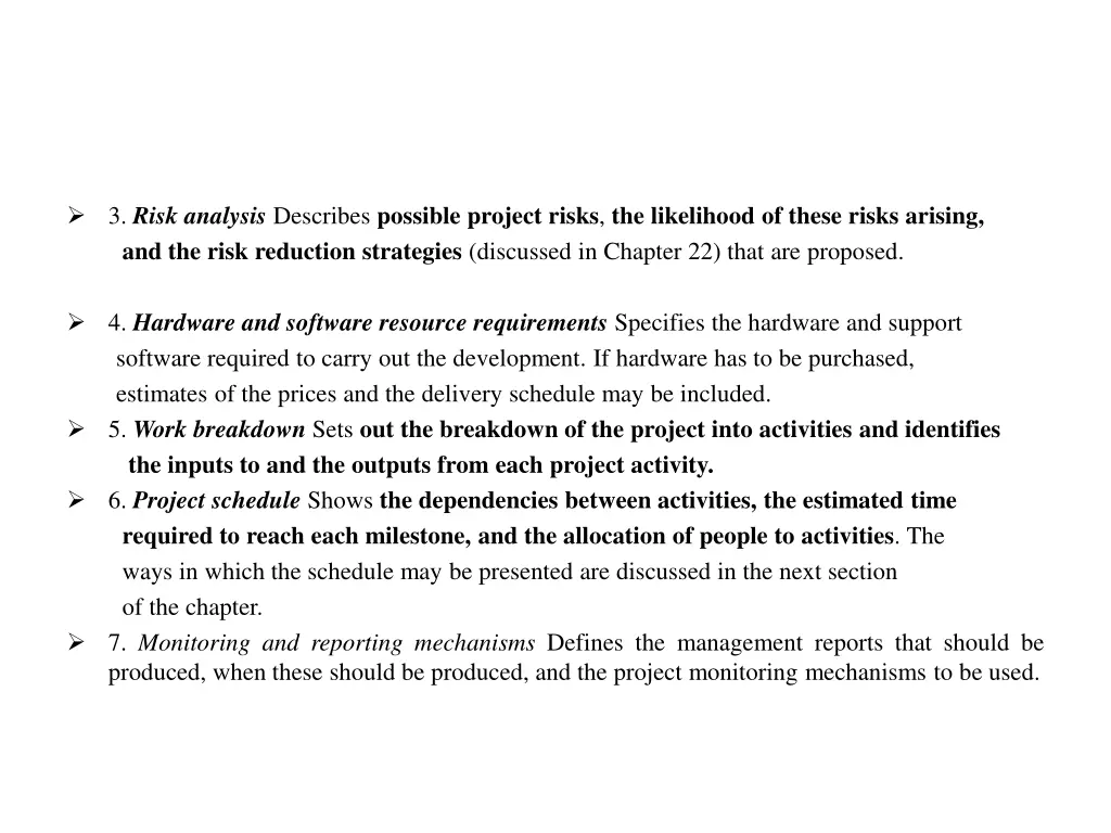 3 risk analysis describes possible project risks