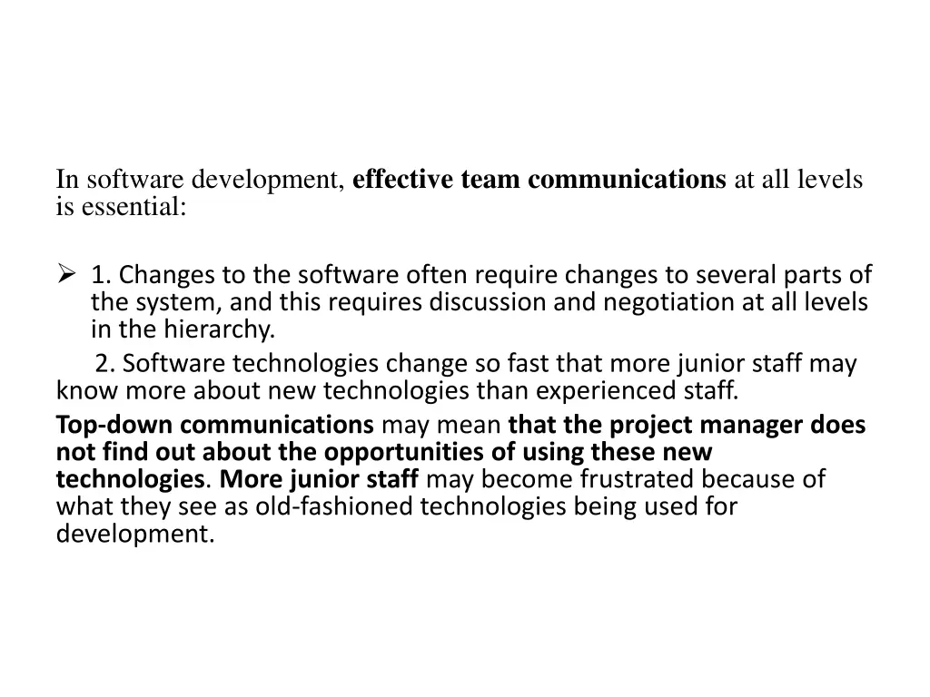 in software development effective team