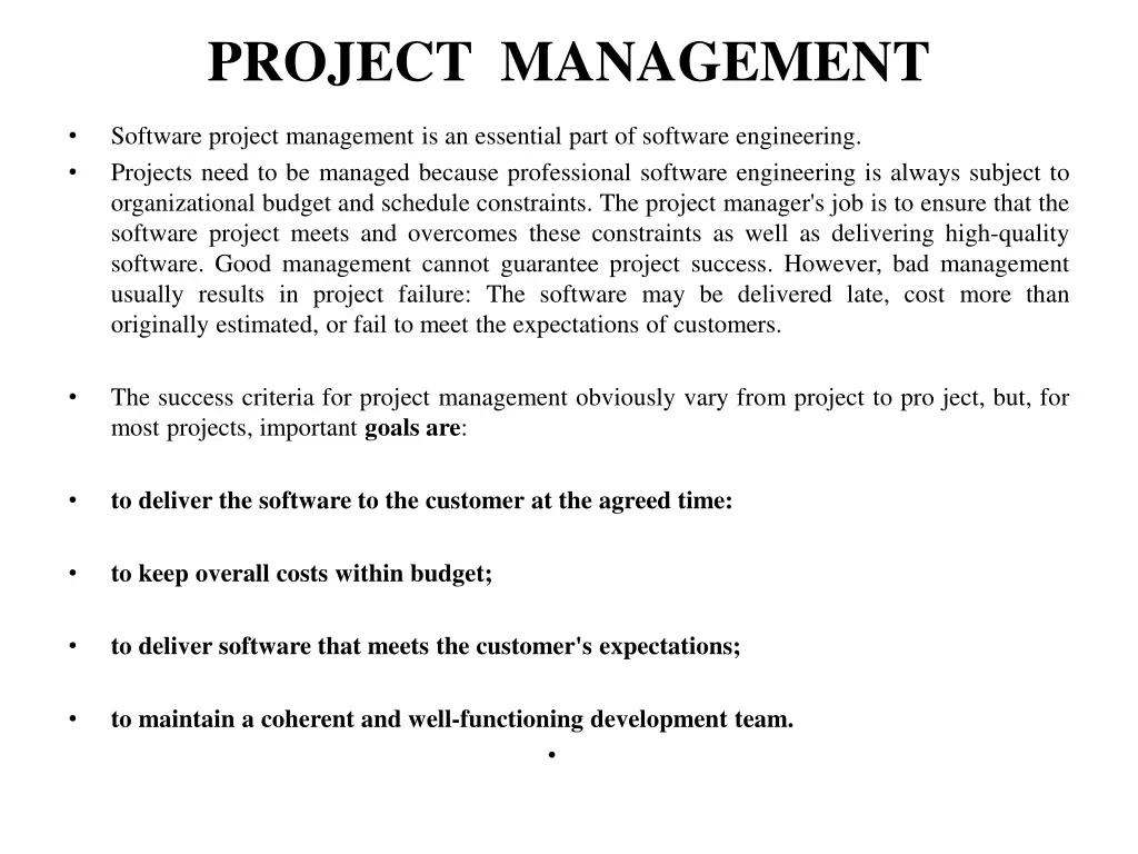 project management