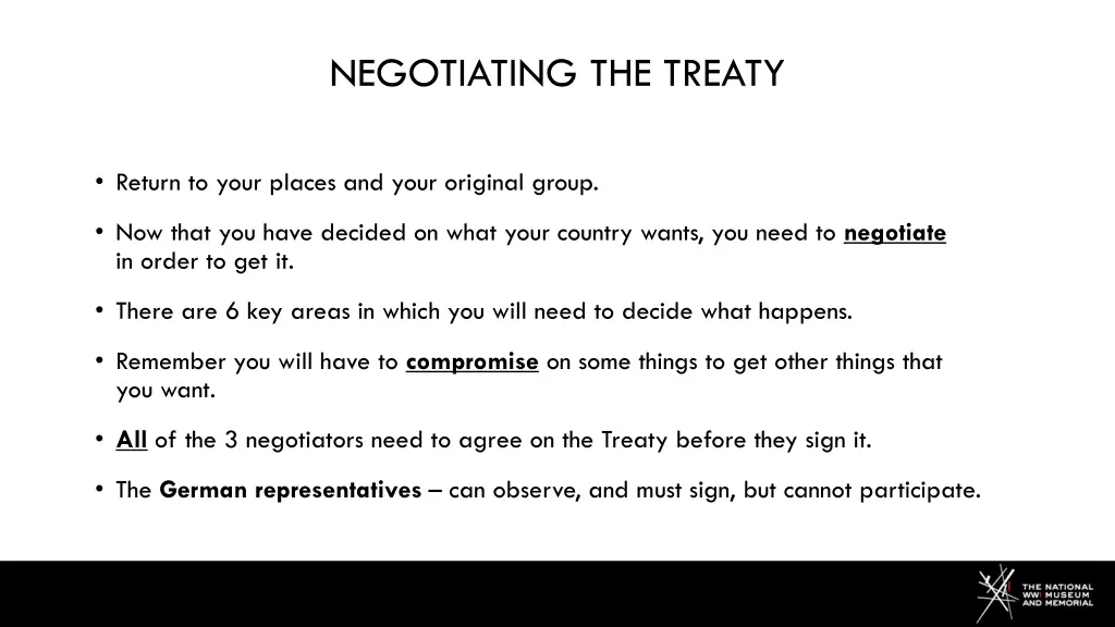 negotiating the treaty 1