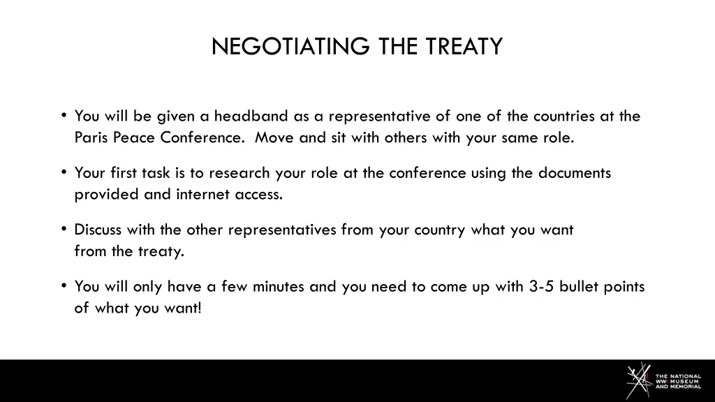 negotiating the treaty