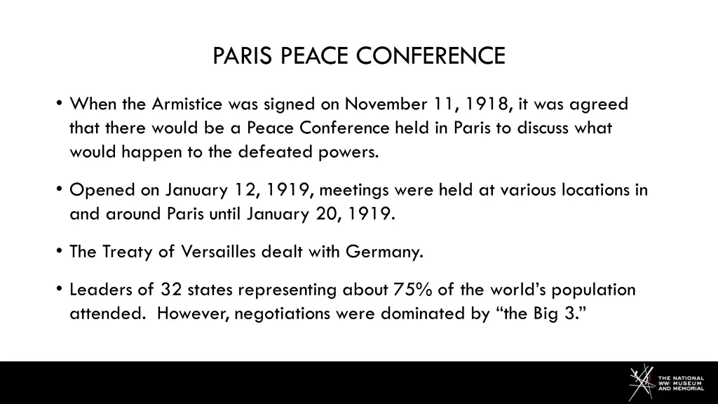 paris peace conference