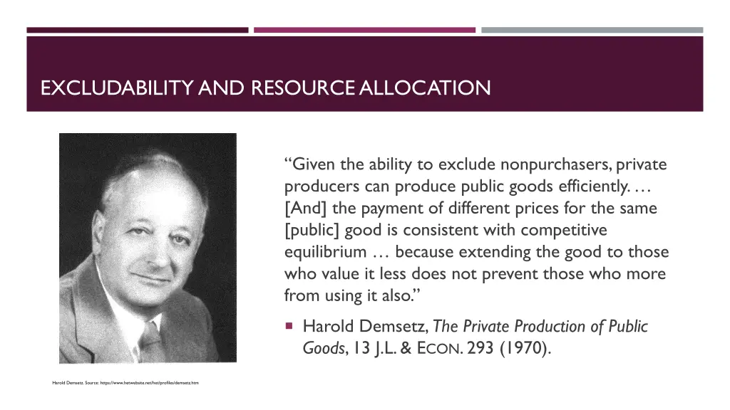 excludability and resource allocation