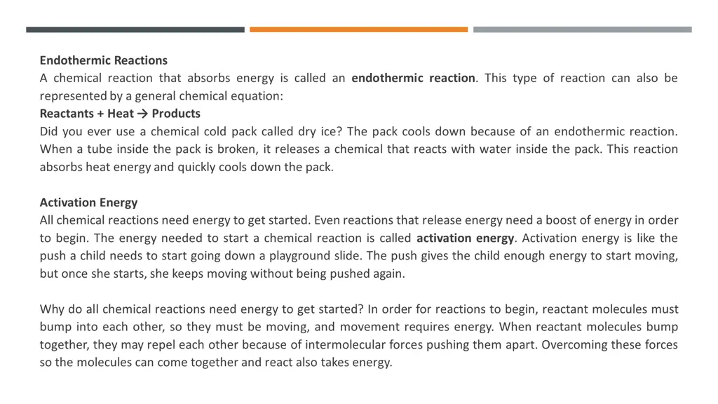 endothermic reactions a chemical reaction that