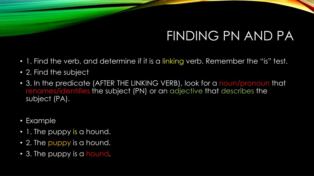 finding pn and pa