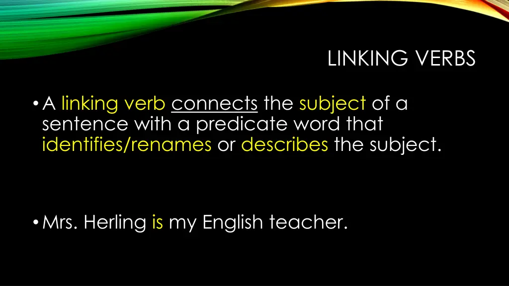 linking verbs