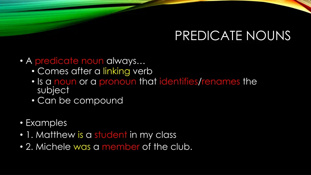 predicate nouns