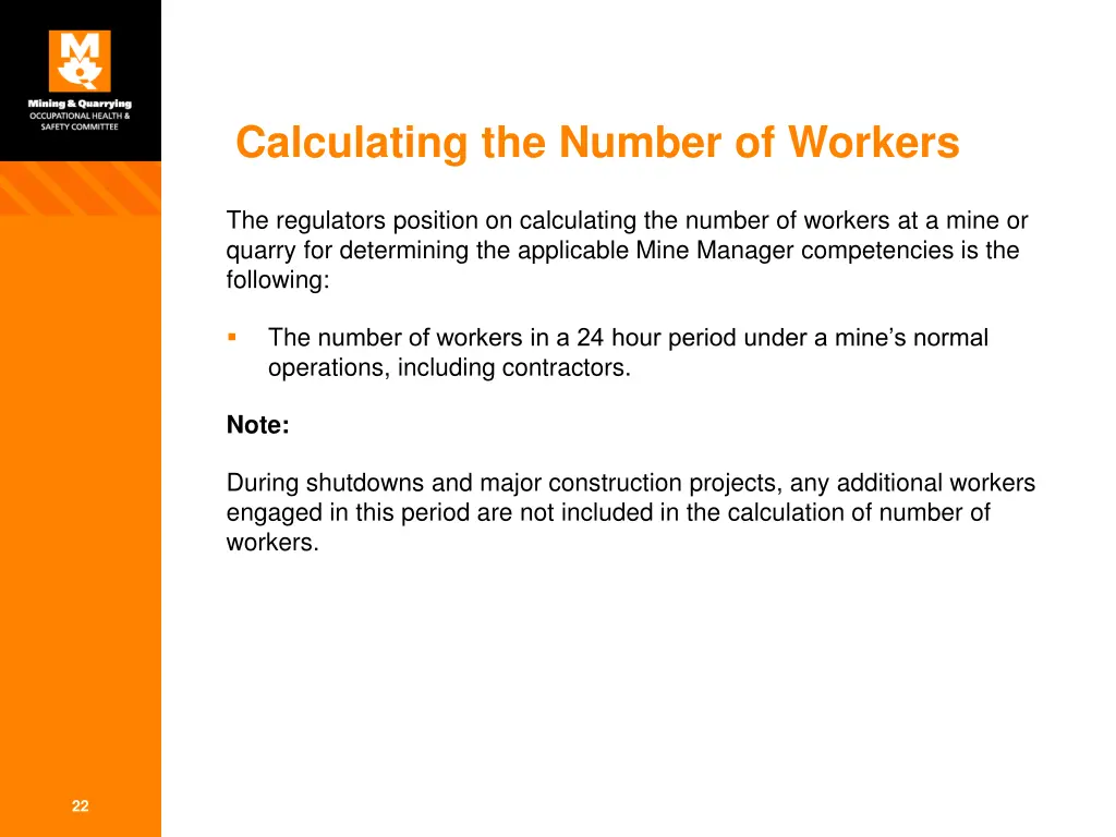 calculating the number of workers