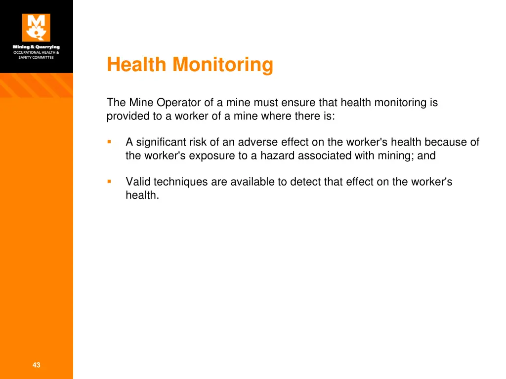 health monitoring