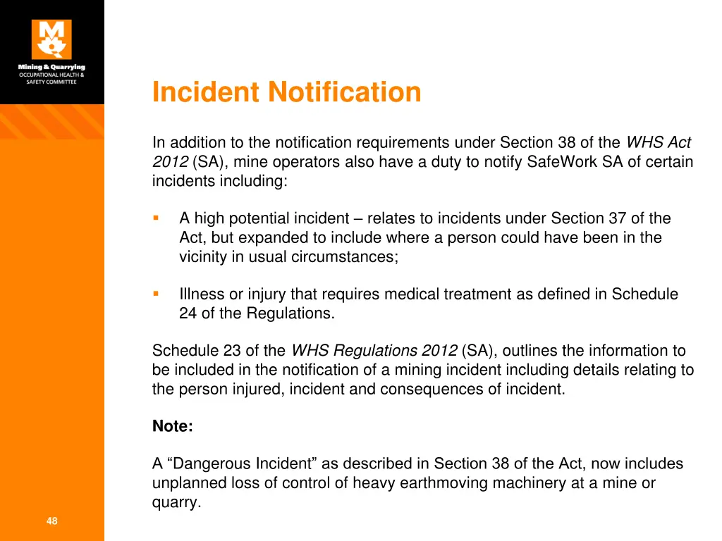 incident notification