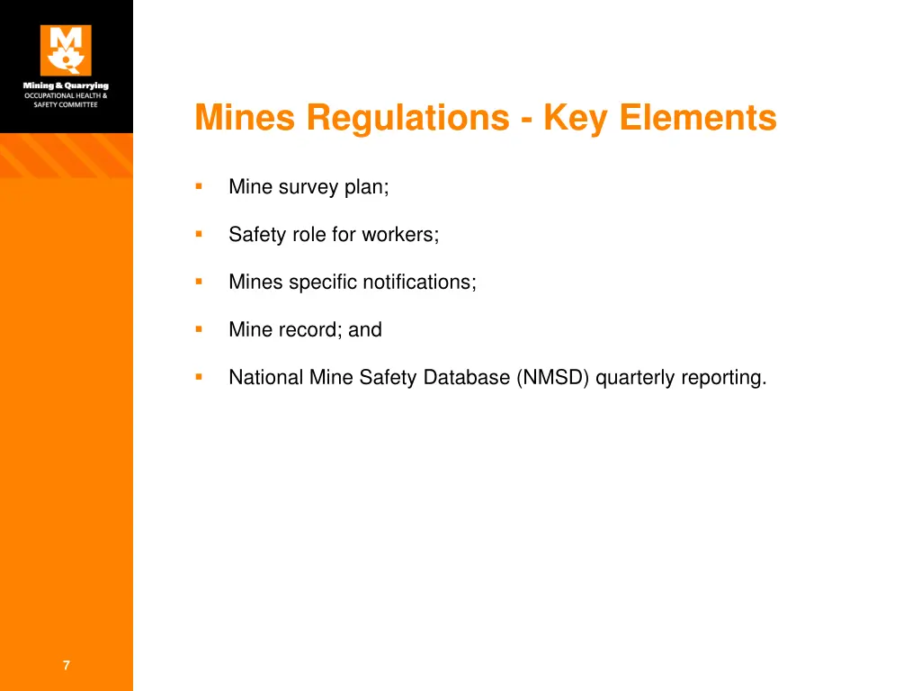 mines regulations key elements 1