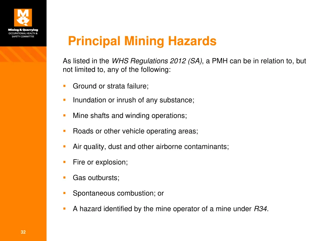 principal mining hazards 1