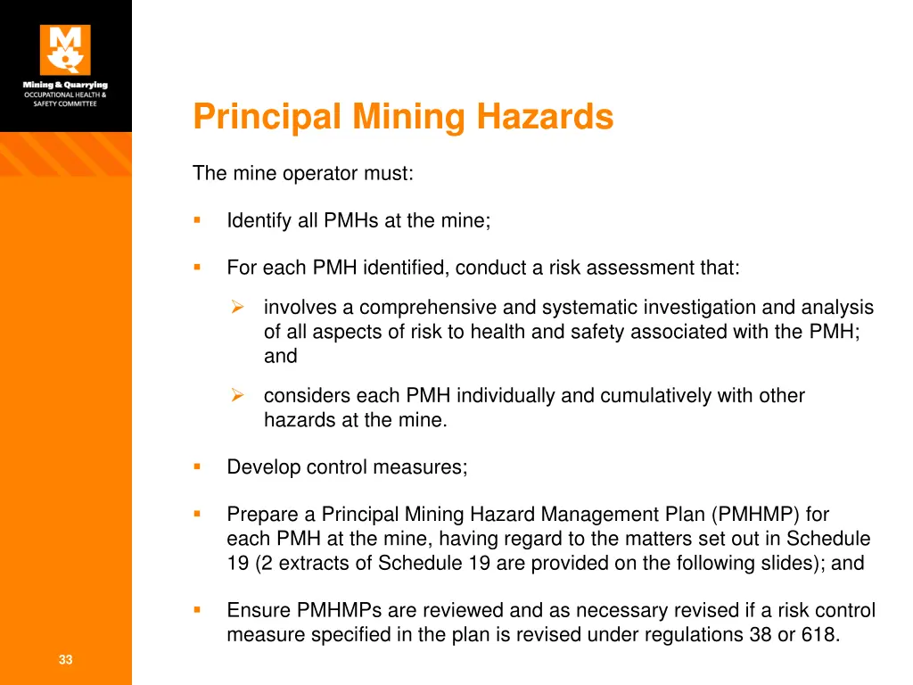 principal mining hazards 2