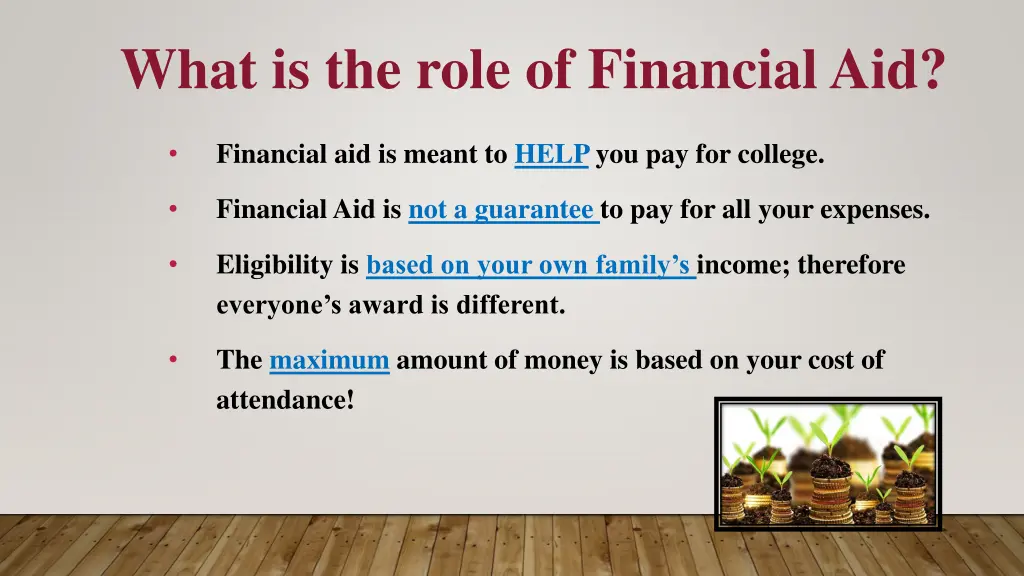 what is the role of financial aid