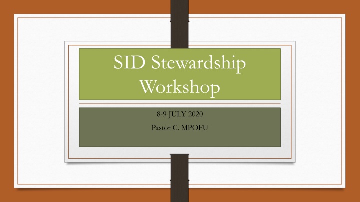 sid stewardship workshop