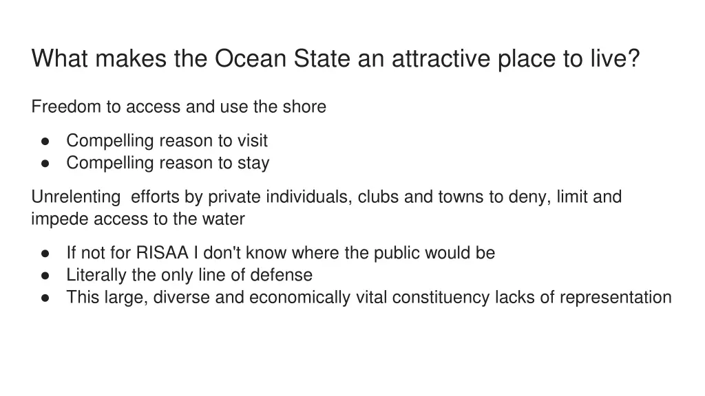 what makes the ocean state an attractive place