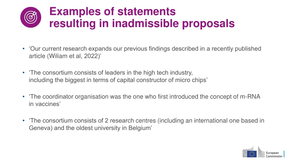 examples of statements resulting in inadmissible 1