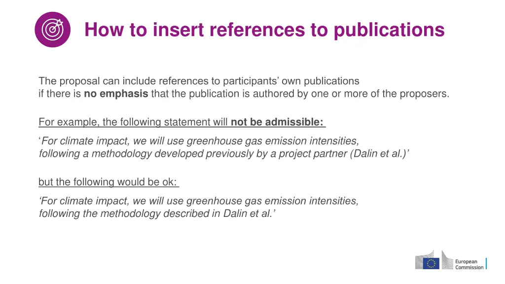 how to insert references to publications