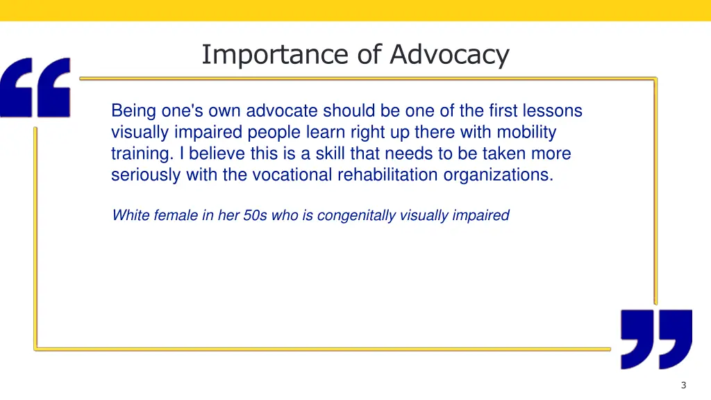 importance of advocacy