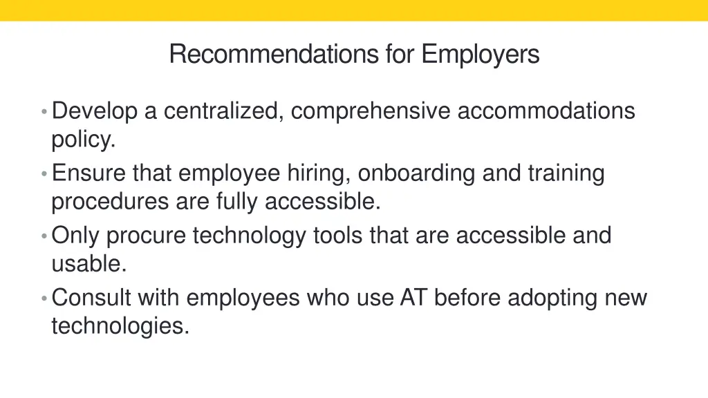 recommendations for employers