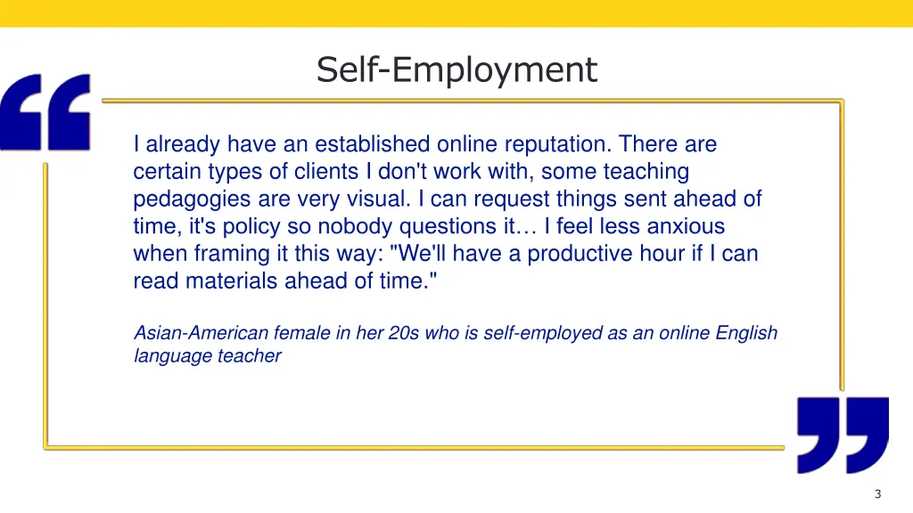 self employment