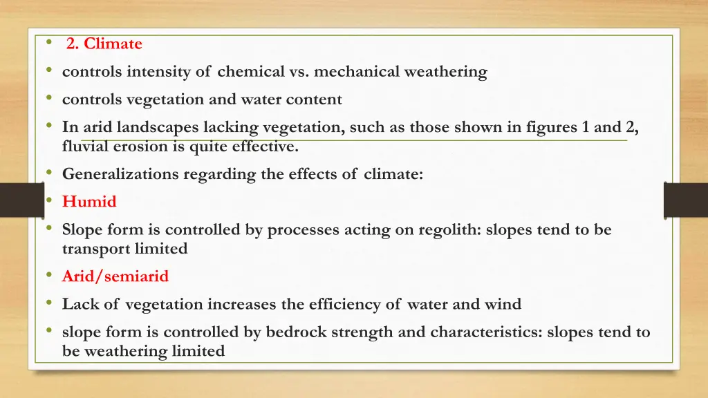 2 climate controls intensity of chemical