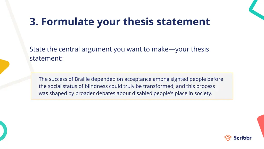 3 formulate your thesis statement