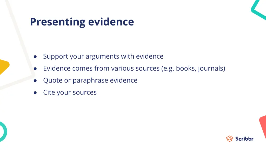 presenting evidence