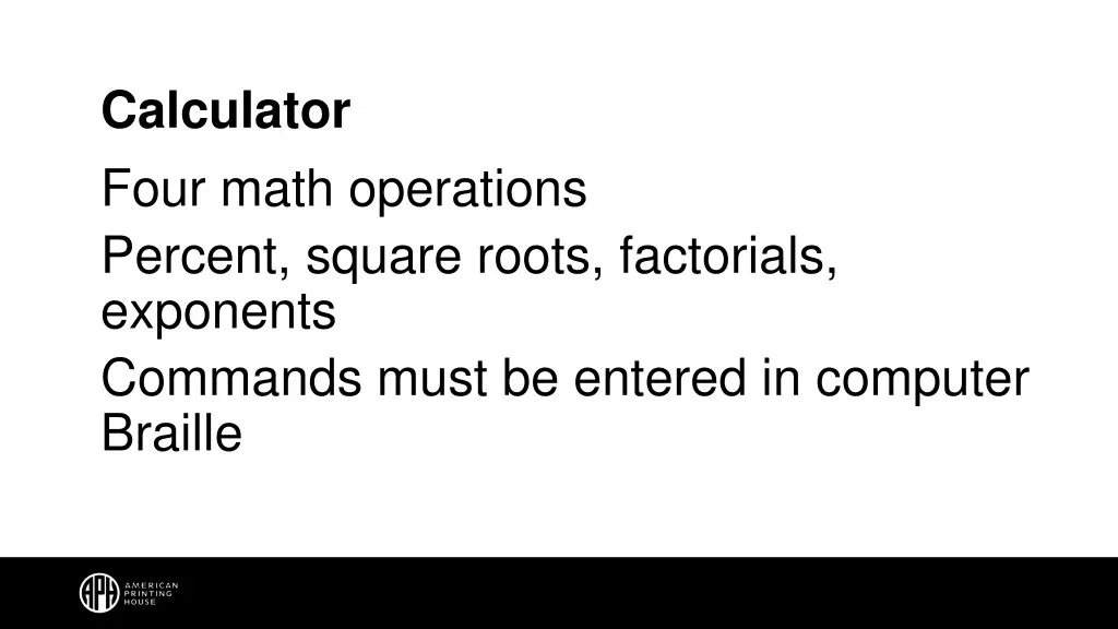 calculator four math operations percent square