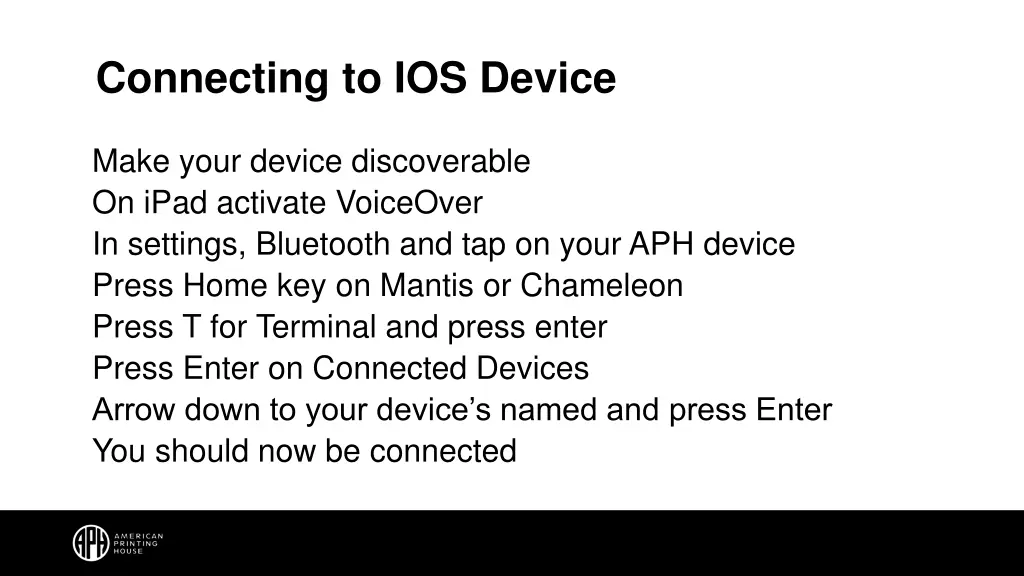 connecting to ios device