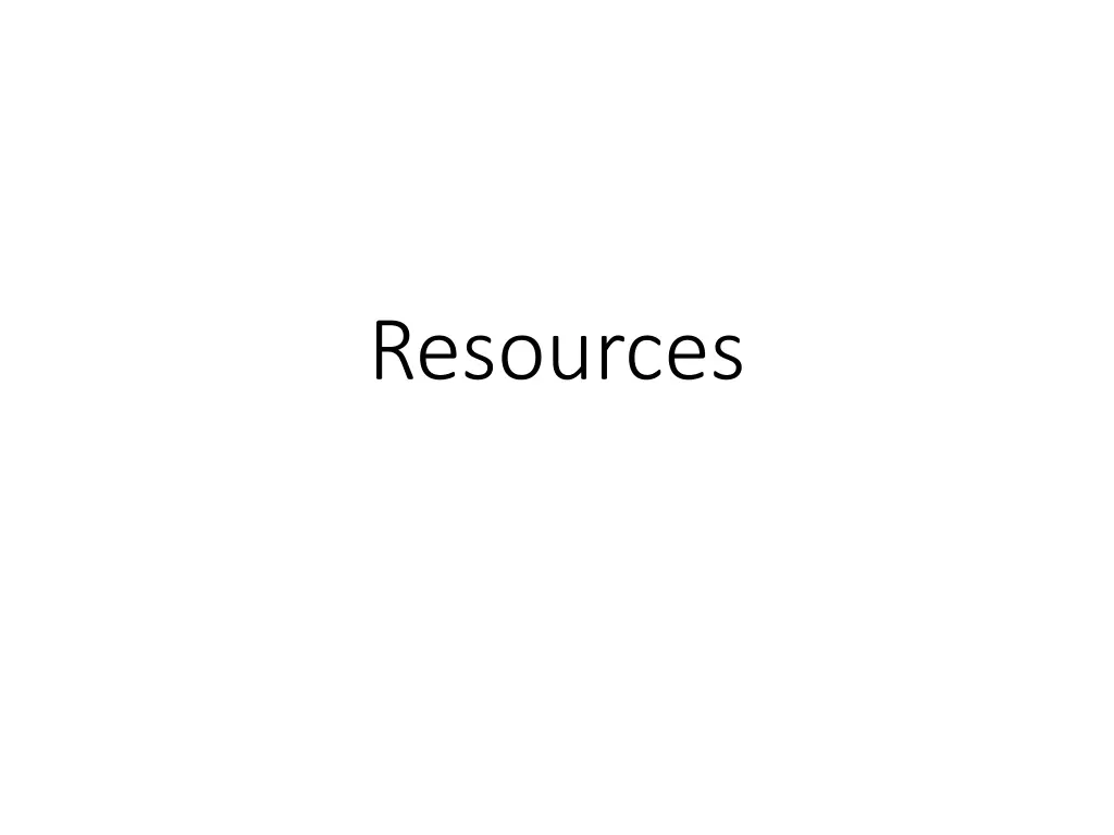 resources