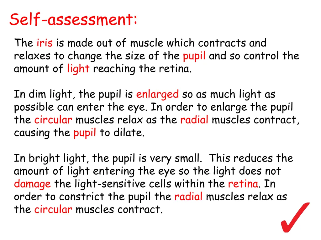 self assessment