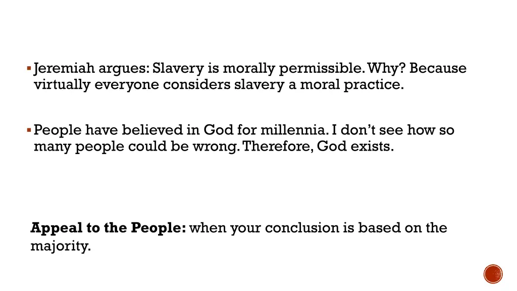 jeremiah argues slavery is morally permissible