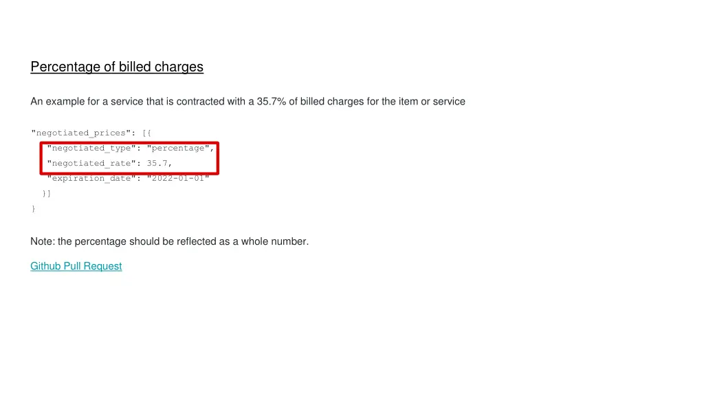 percentage of billed charges