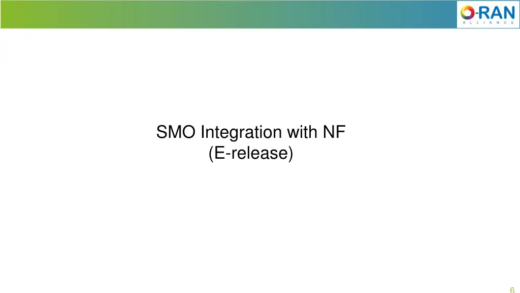 smo integration with nf e release