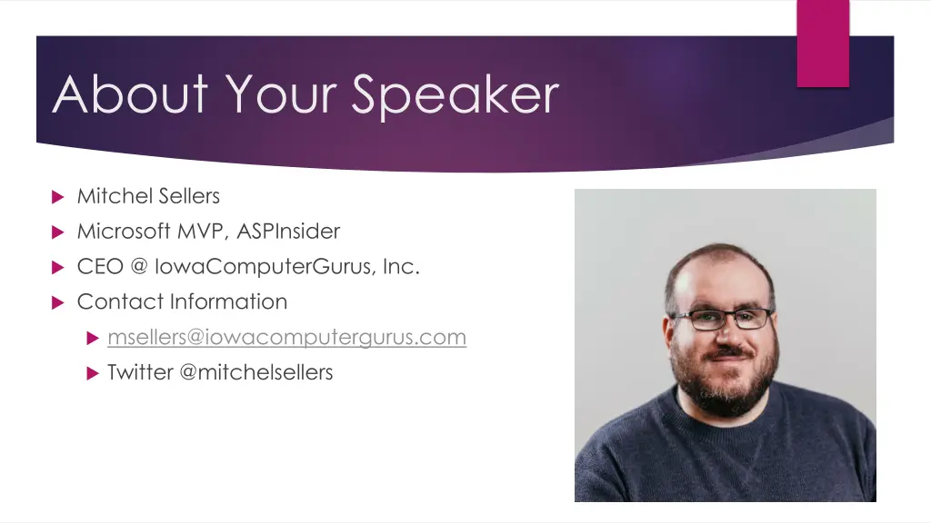 about your speaker