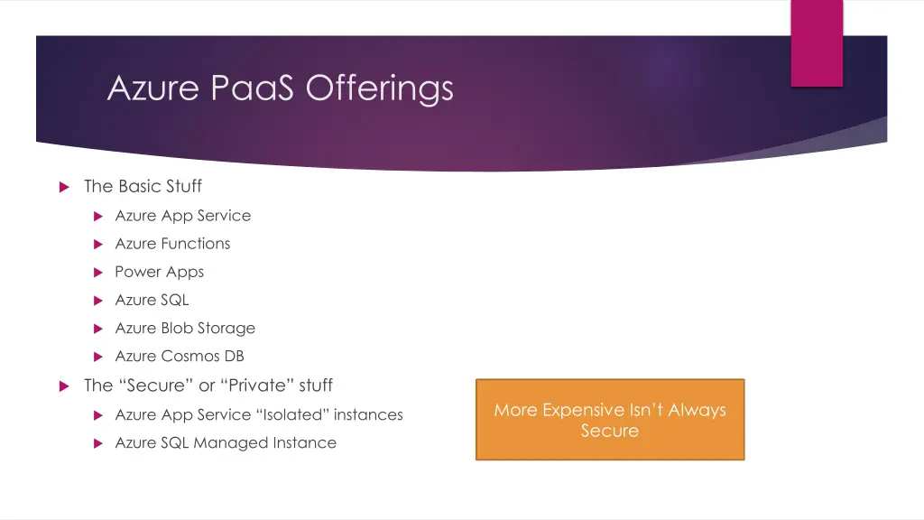 azure paas offerings