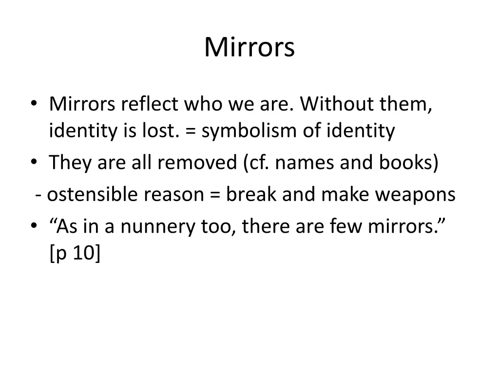 mirrors