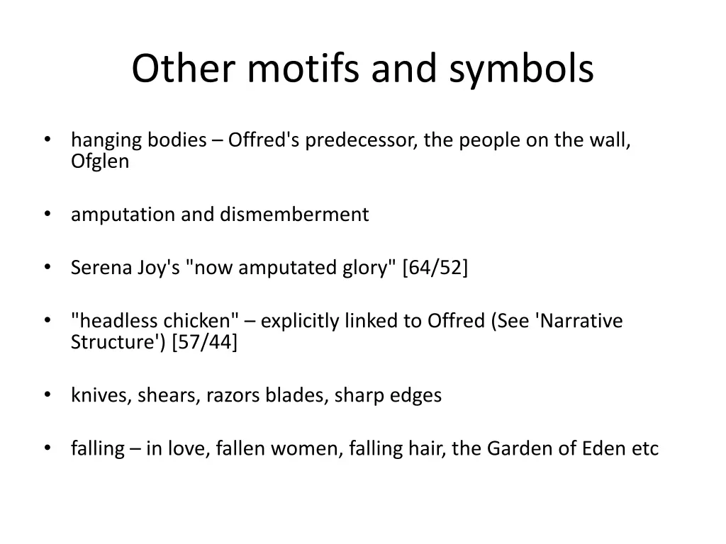 other motifs and symbols