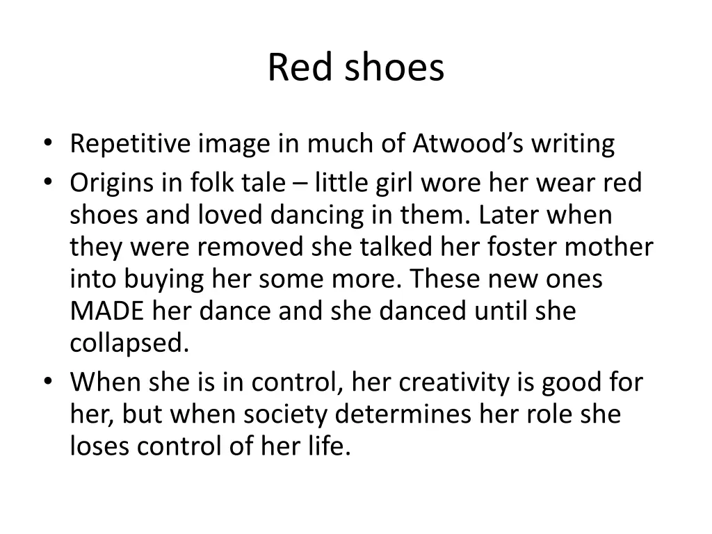 red shoes